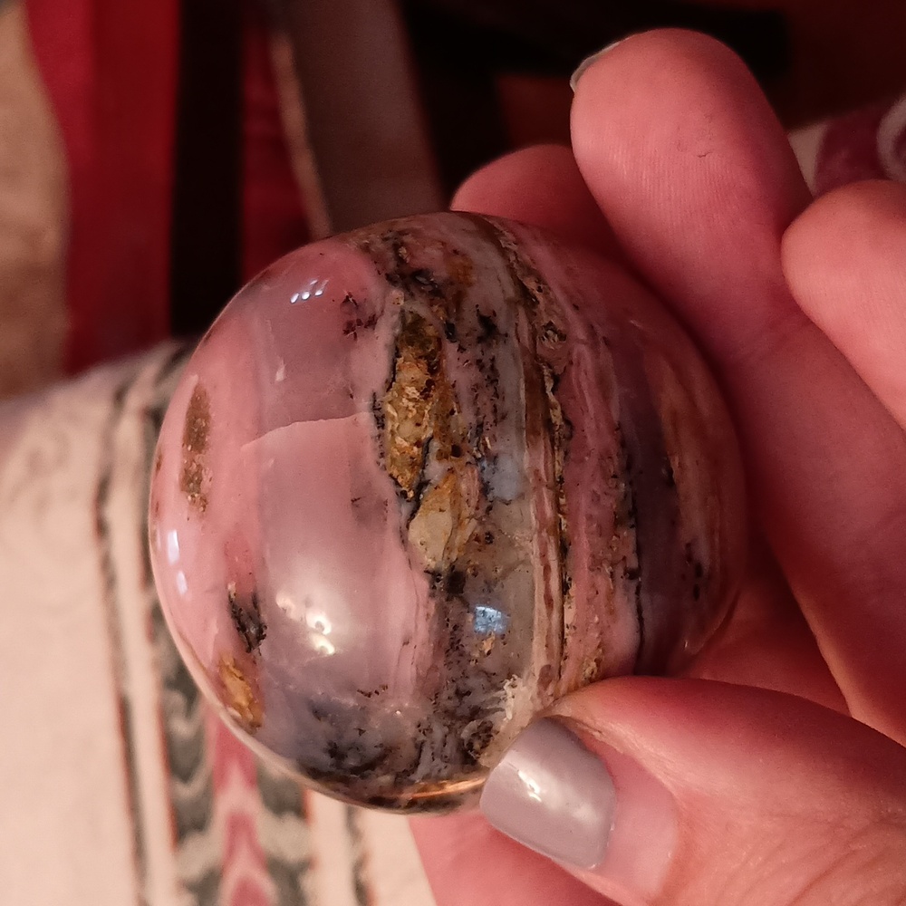 Peruvian Pink Opal Sphere - Picture 5 of 7